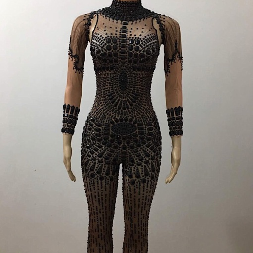 Black Girl Diamond Jumpsuit