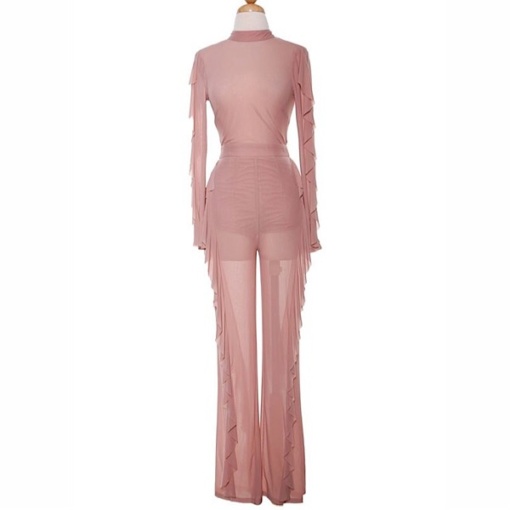 See Through Chiffon Jumpsuit