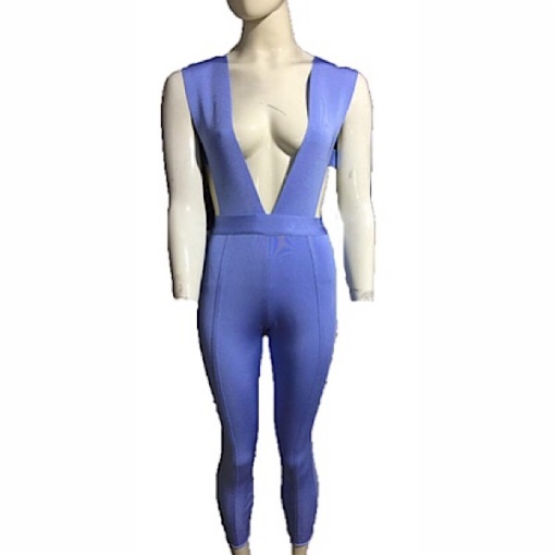 Deep V Neck Bandage Jumpsuit