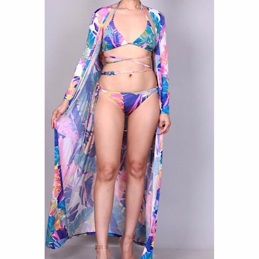 Colorful Kimono Swimsuit