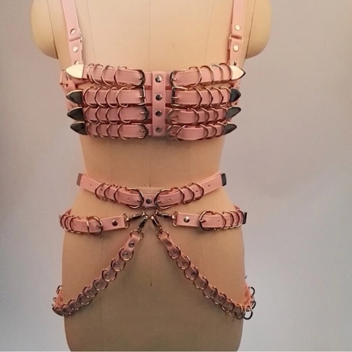 Handmade Punk Gothic PU Leather Harness