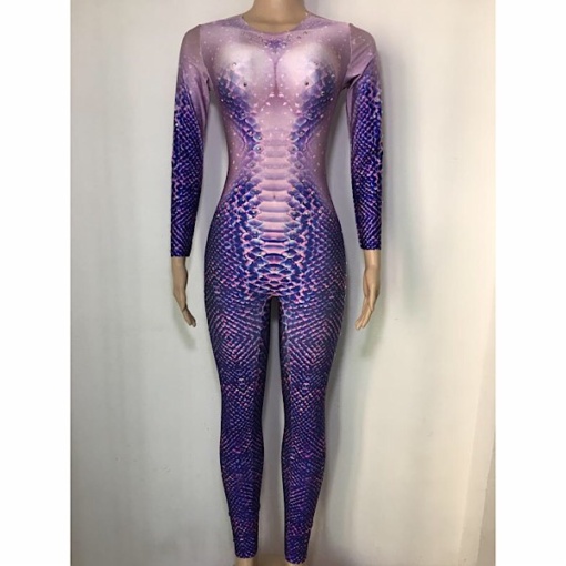 Purple Snakeskin Jumpsuit