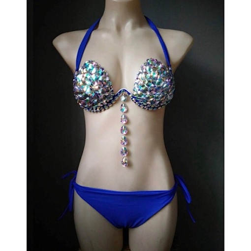 Push up Rhinestone Bathing Suit