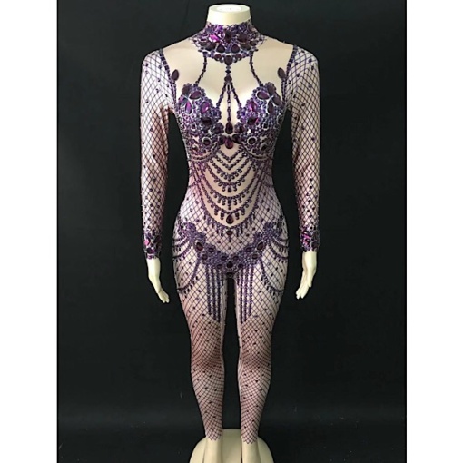 Kimani Purple Crystals Jumpsuit