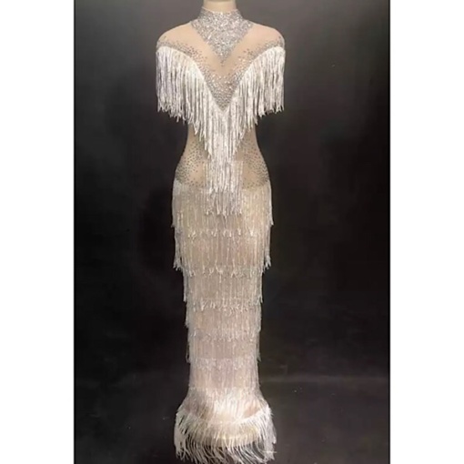 Shey Crystal Tassel Dress (Long Version)