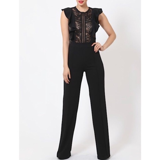 Lace Ruffle Detailed Top Jumpsuit