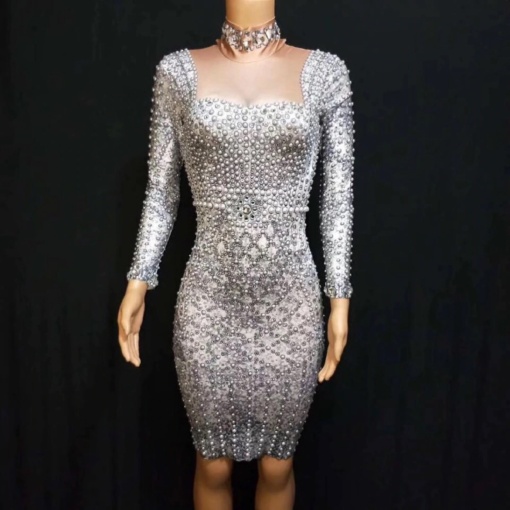 Isadora Crystal Pearl Dress