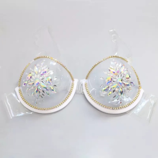 Rhinestone Clear Bra