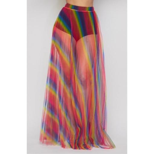 Rainbow Mesh Skirt