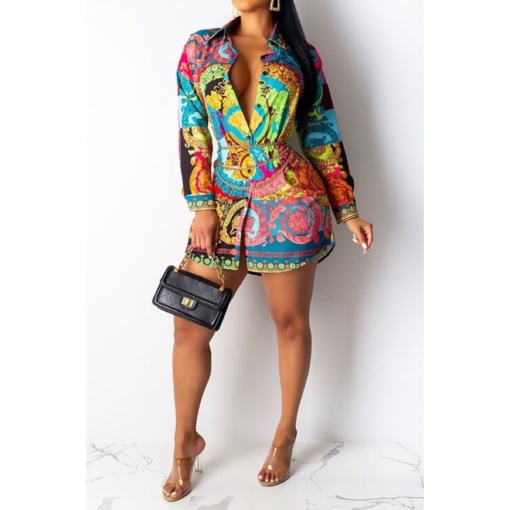 Onawa Multi Print Shirt Dress