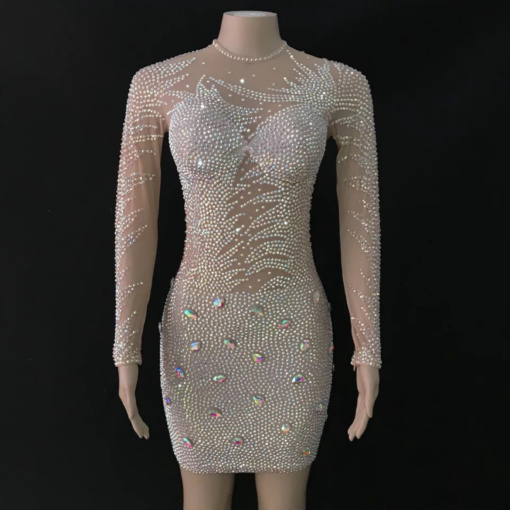 Amadahy Crystal Mesh Dress