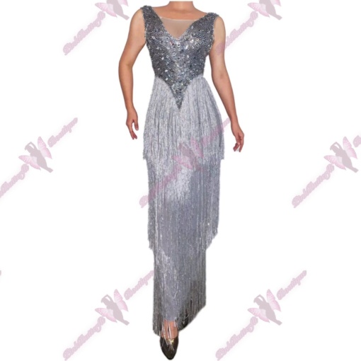 Adelina Crystal Tassel Dress