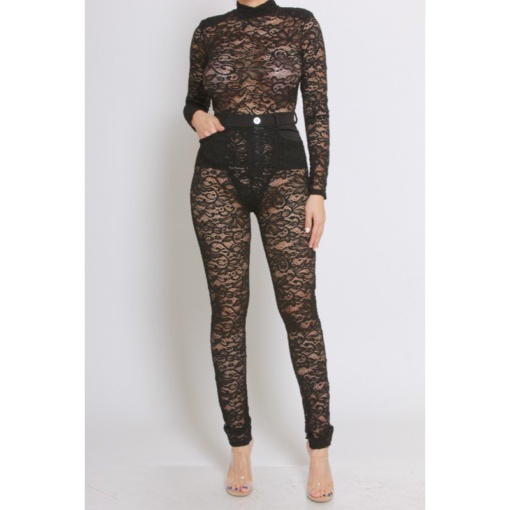 Lace Bodysuit and Pants Set