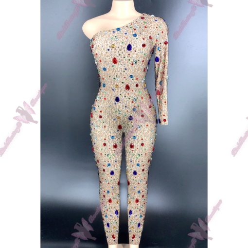 Delaney Multi-color Crystal Jumpsuit