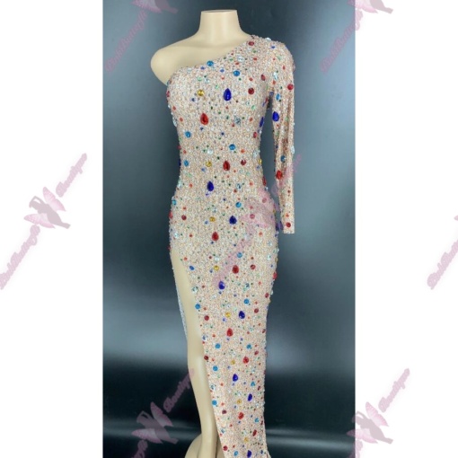 Delaney Multi-color Crystal Dress