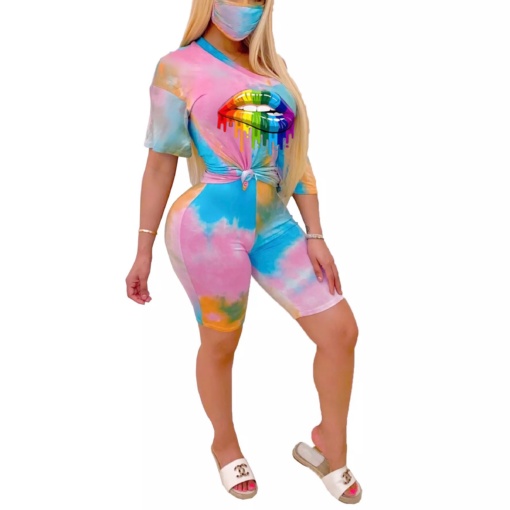 Tie Dye Gradient Print Set