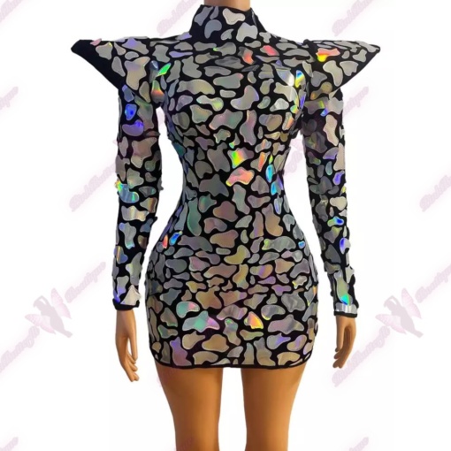 Avery Multi-Color Reflective Dress