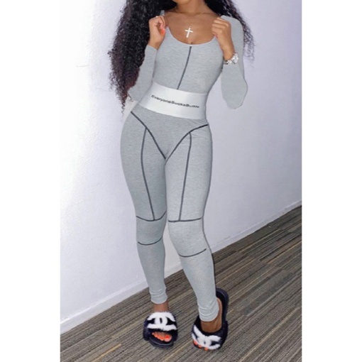 Long Sleeve Bodycon Jumpsuit