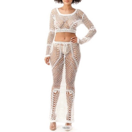 Crochet Crop Top Set