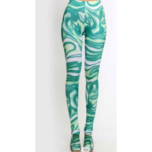 Green Swirl Leggings