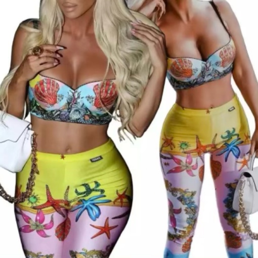 Tropical Bra Pants Set