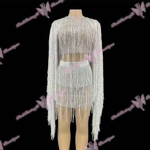 Anisa Crystal Tassel Dress