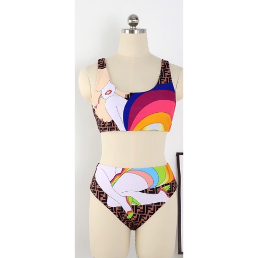 Feni Face Two Piece Swimsuit Set