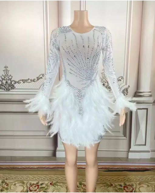 Dandy Crystal Feather Dress