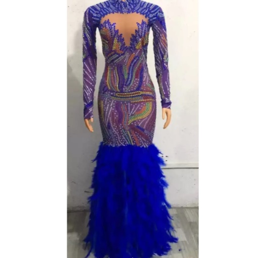 Arewa Feather Crystal Dress