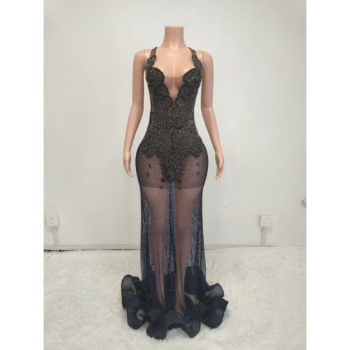 Simone Crystal Mesh Dress